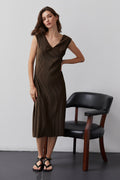 Estelle Knit Plisse Midi Dress