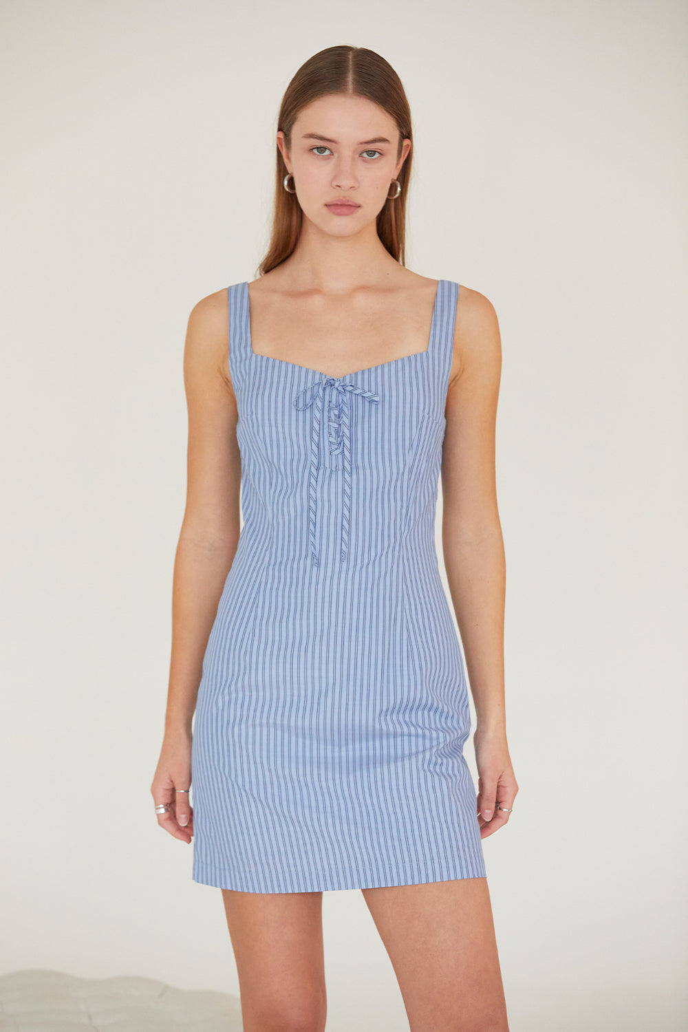 Hailey Pinstripe Mini Dress
