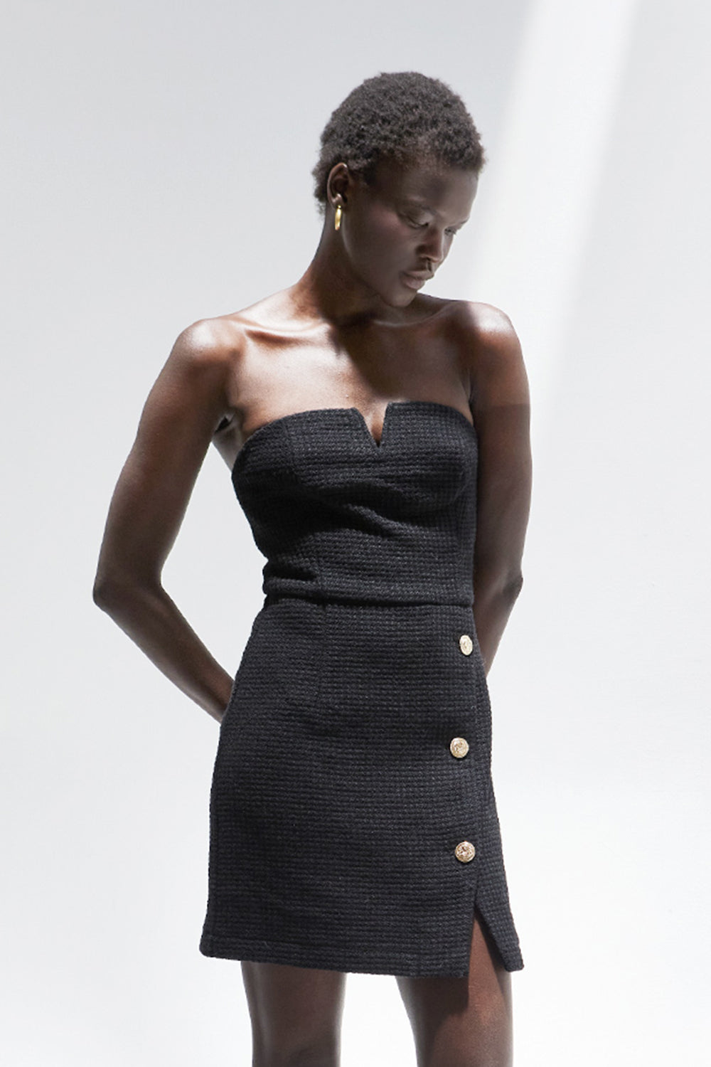 Zyah Tweed Mini Dress