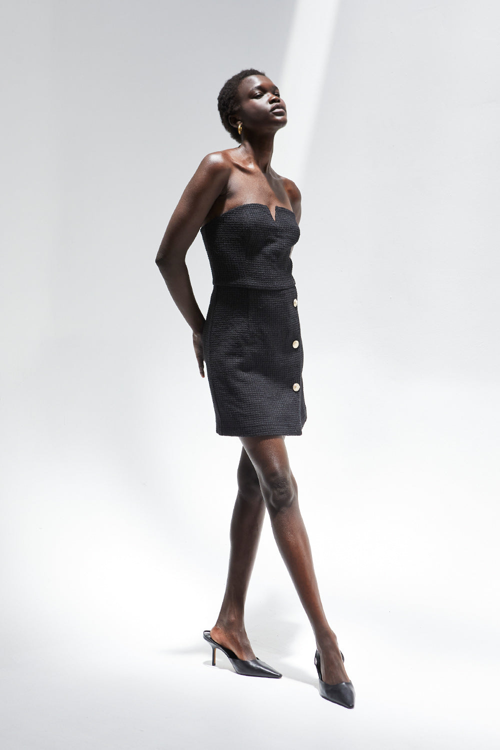 Zyah Tweed Mini Dress