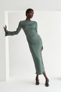 Hazel Satin Maxi Dress