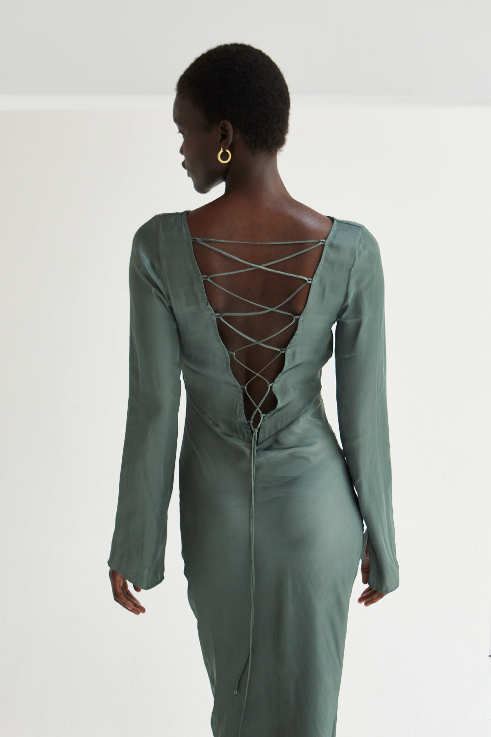 Hazel Satin Maxi Dress
