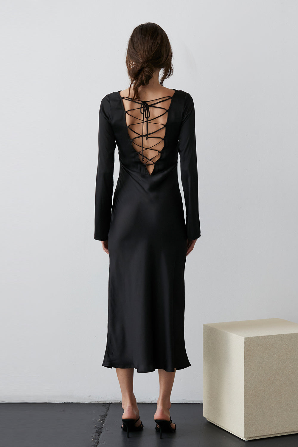 Hazel Satin Maxi Dress