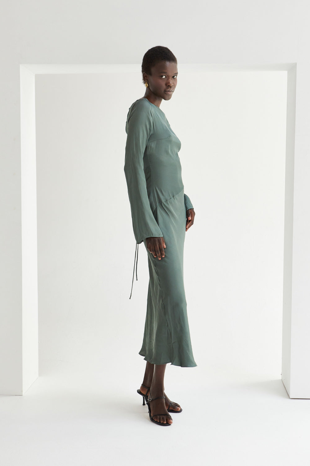 Hazel Satin Maxi Dress