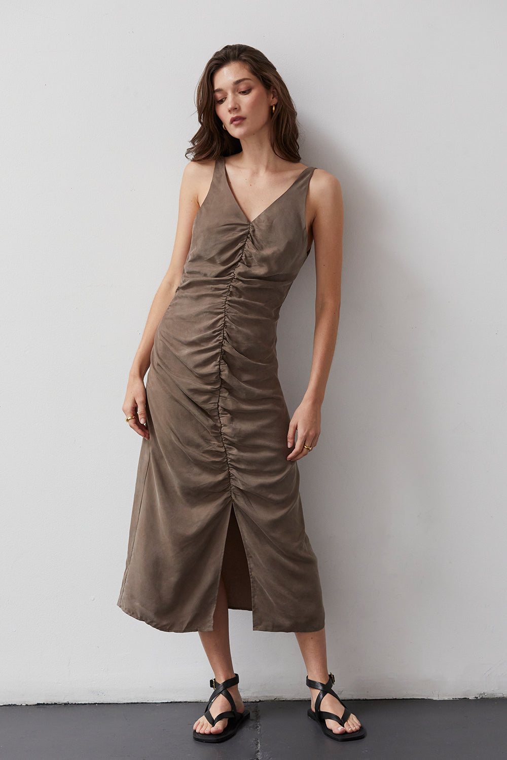 Jossalyn Cupro Midi Dress
