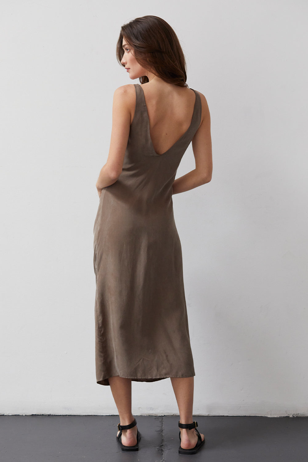 Jossalyn Cupro Midi Dress