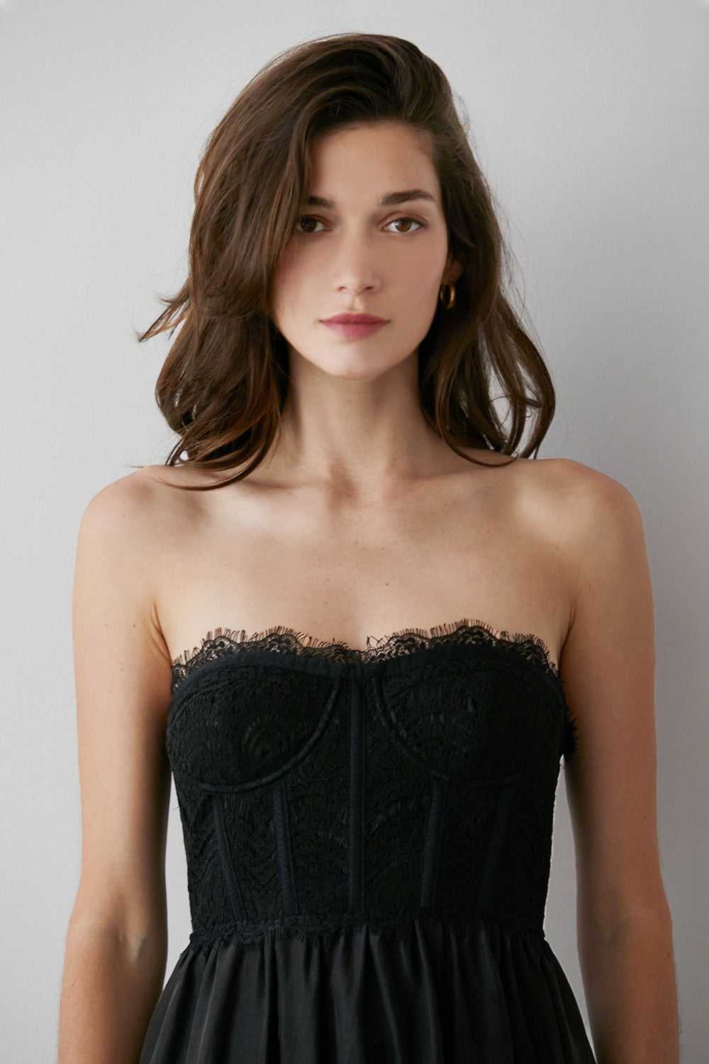 Lace Corset Midi Dress