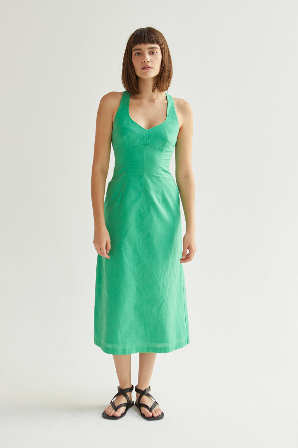 Julia Tie-Back Midi Dress