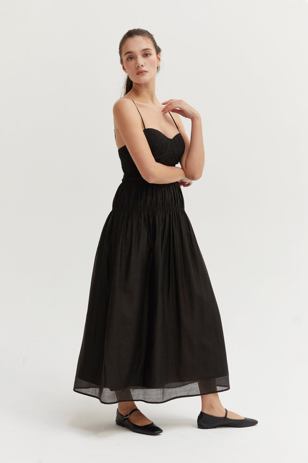 Tencel Blend Midi Dress