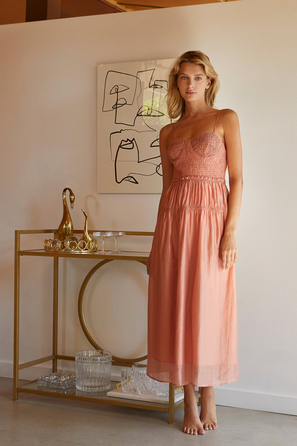 Tencel Blend Midi Dress