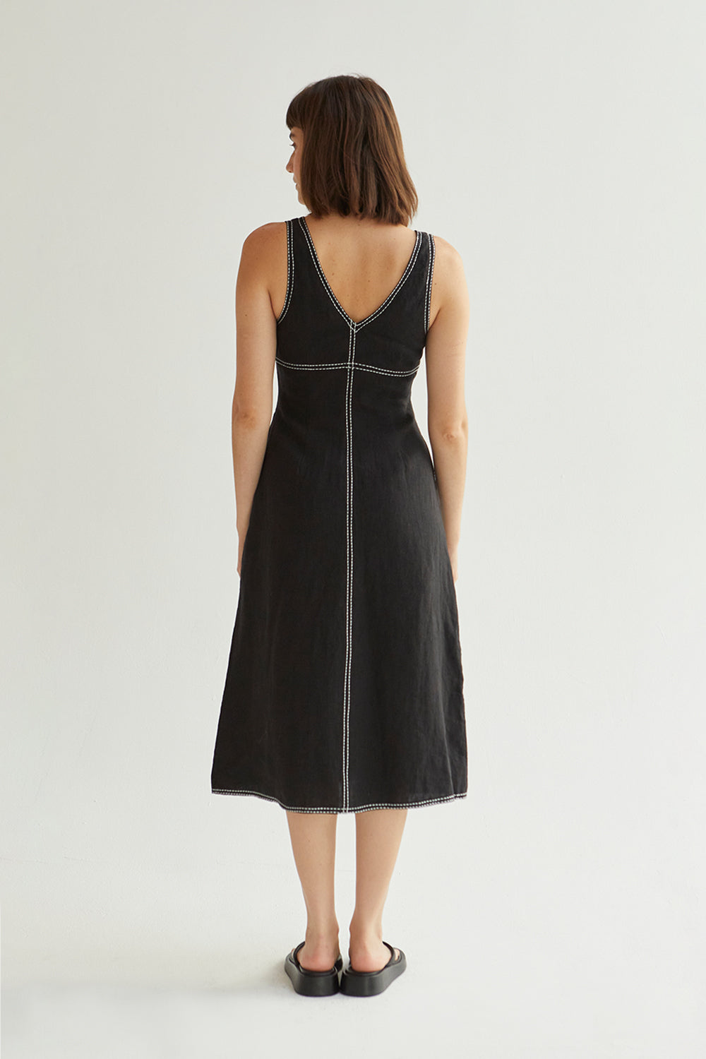 Shanelle Linen Midi Dress
