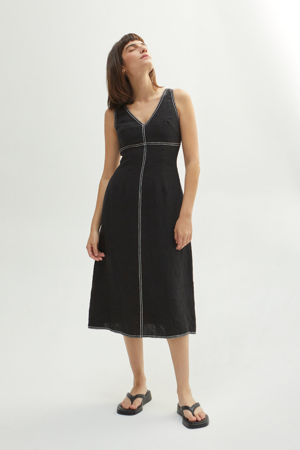 Shanelle Linen Midi Dress