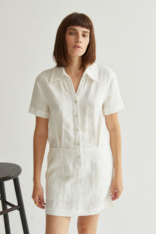 Casey Linen Shirt Dress