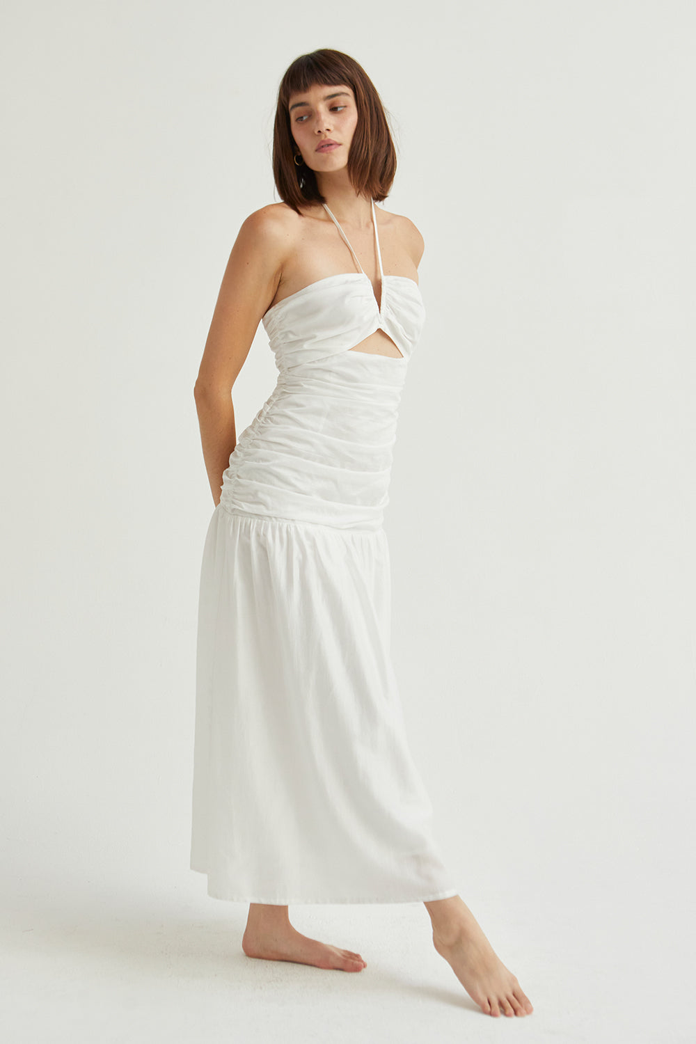 Heather Drop Waist Midi Dress