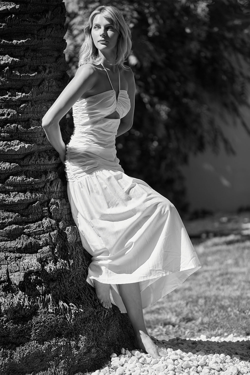 Heather Drop Waist Midi Dress