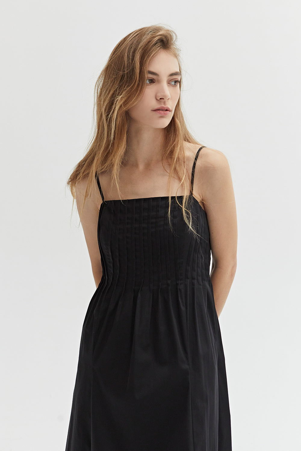 Rhea Pleated Midi Dress