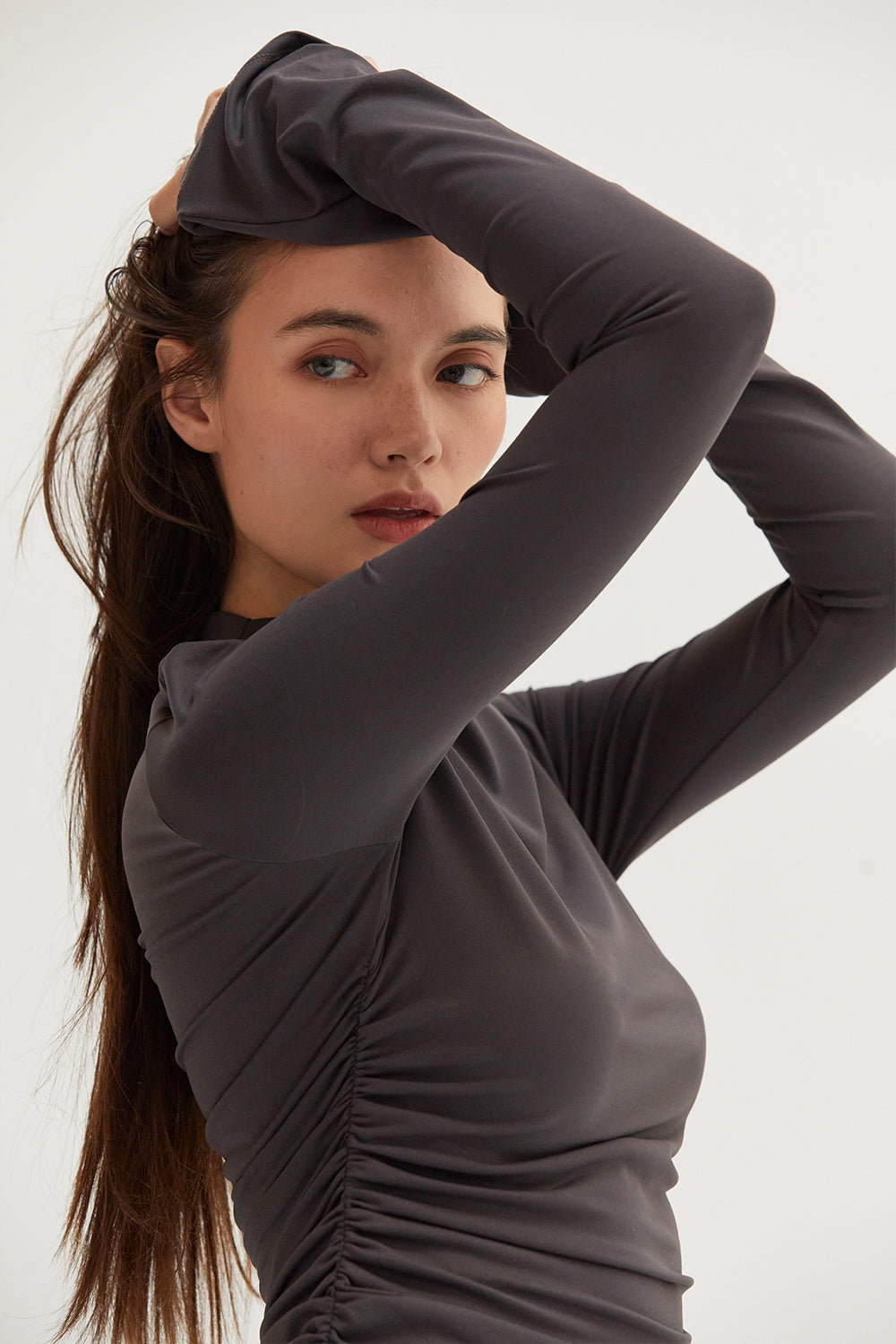 Ciella Ruched Mini Dress