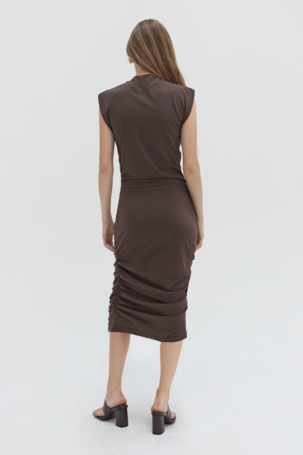 Elize Mock Neck Knit Midi Dress