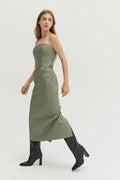 Valentina Vegan Leather Tube Dress