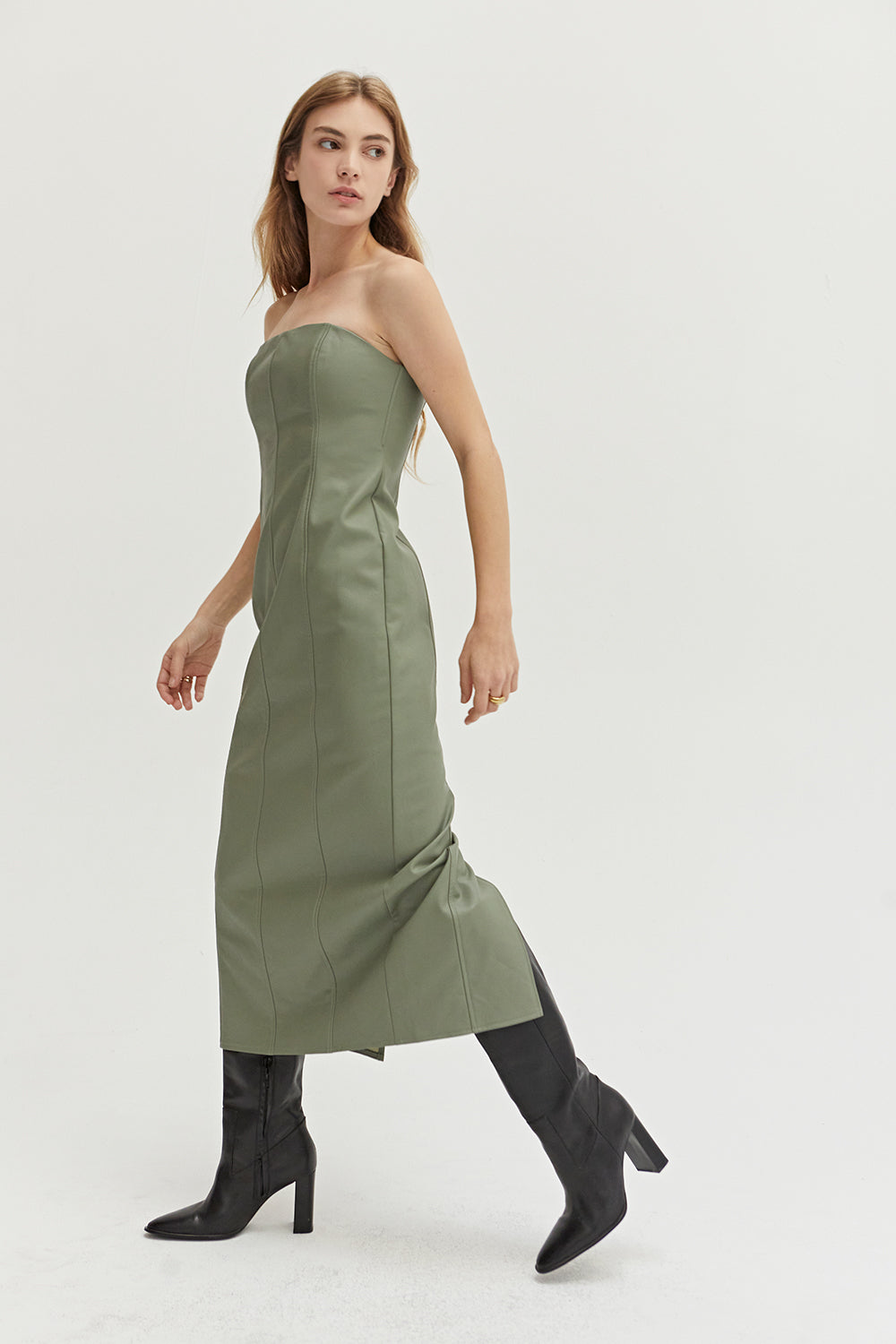 Valentina Vegan Leather Tube Dress