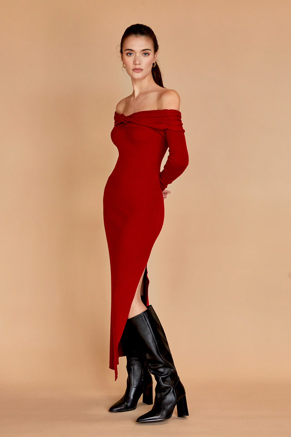 Ember Off Shoulder Sweater Dress