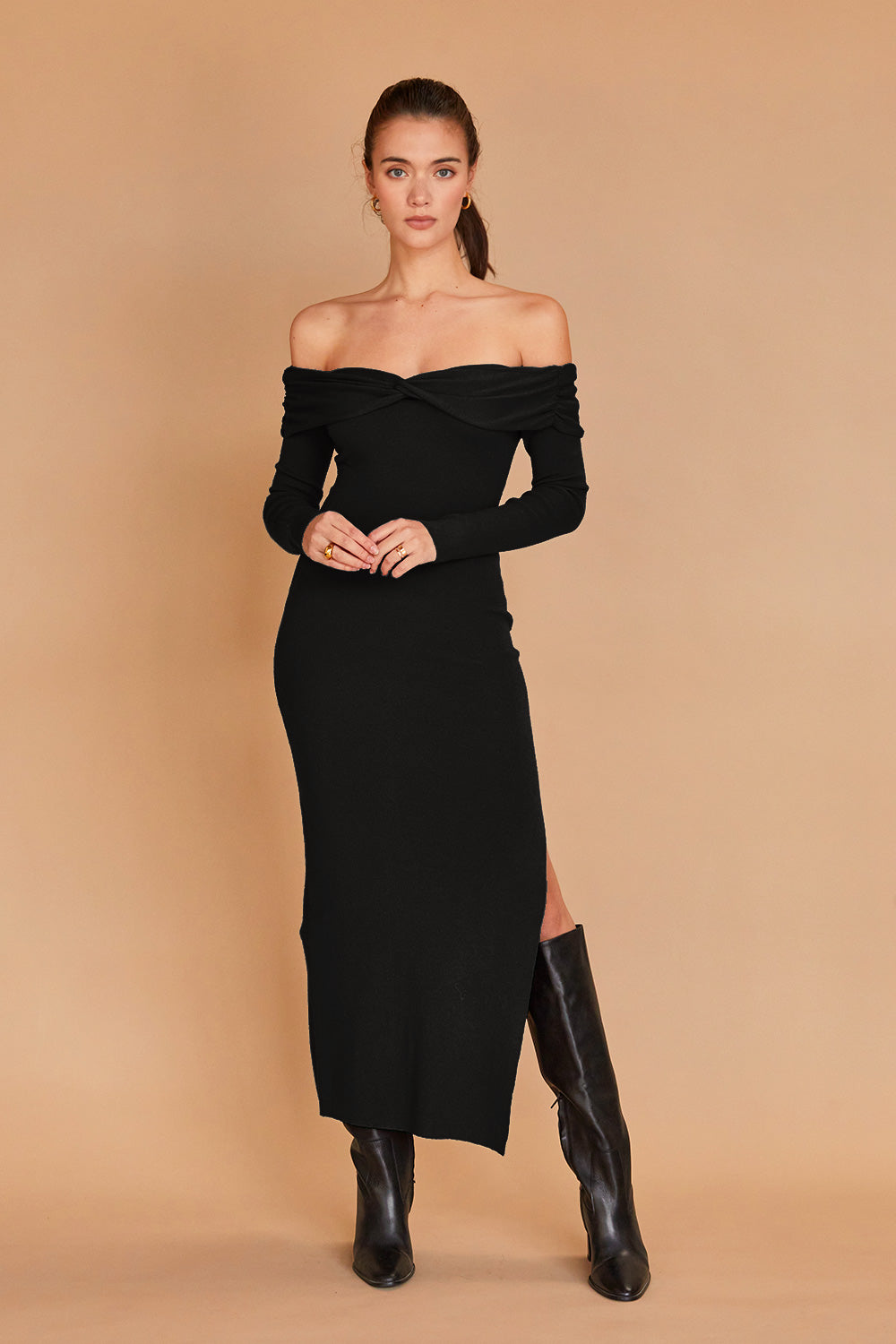 Ember Off Shoulder Sweater Dress