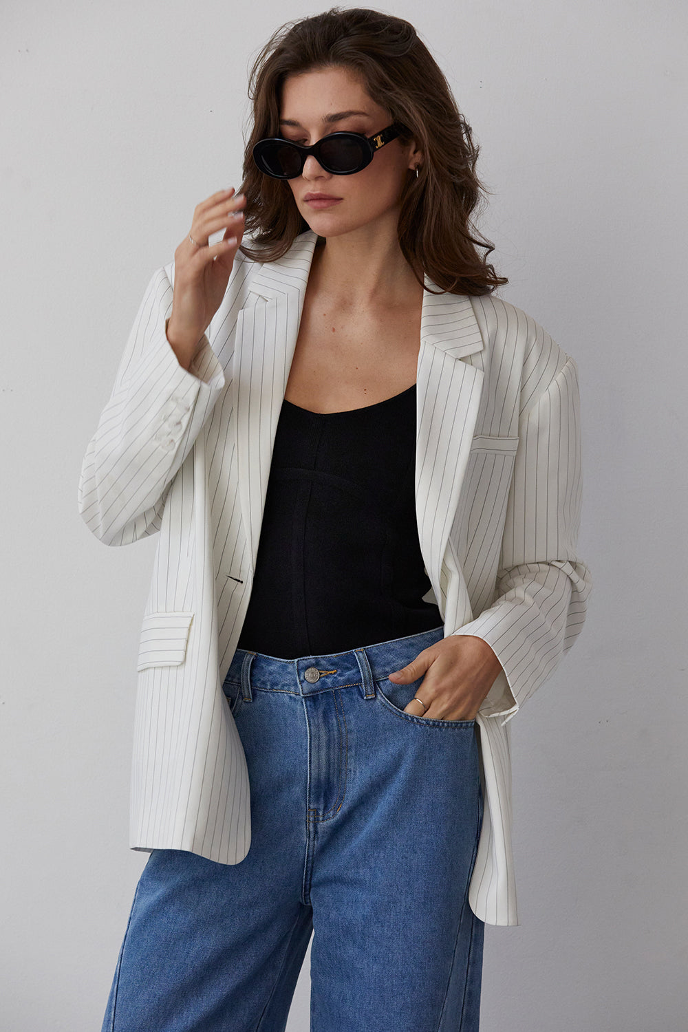 Pinstriped Blazer