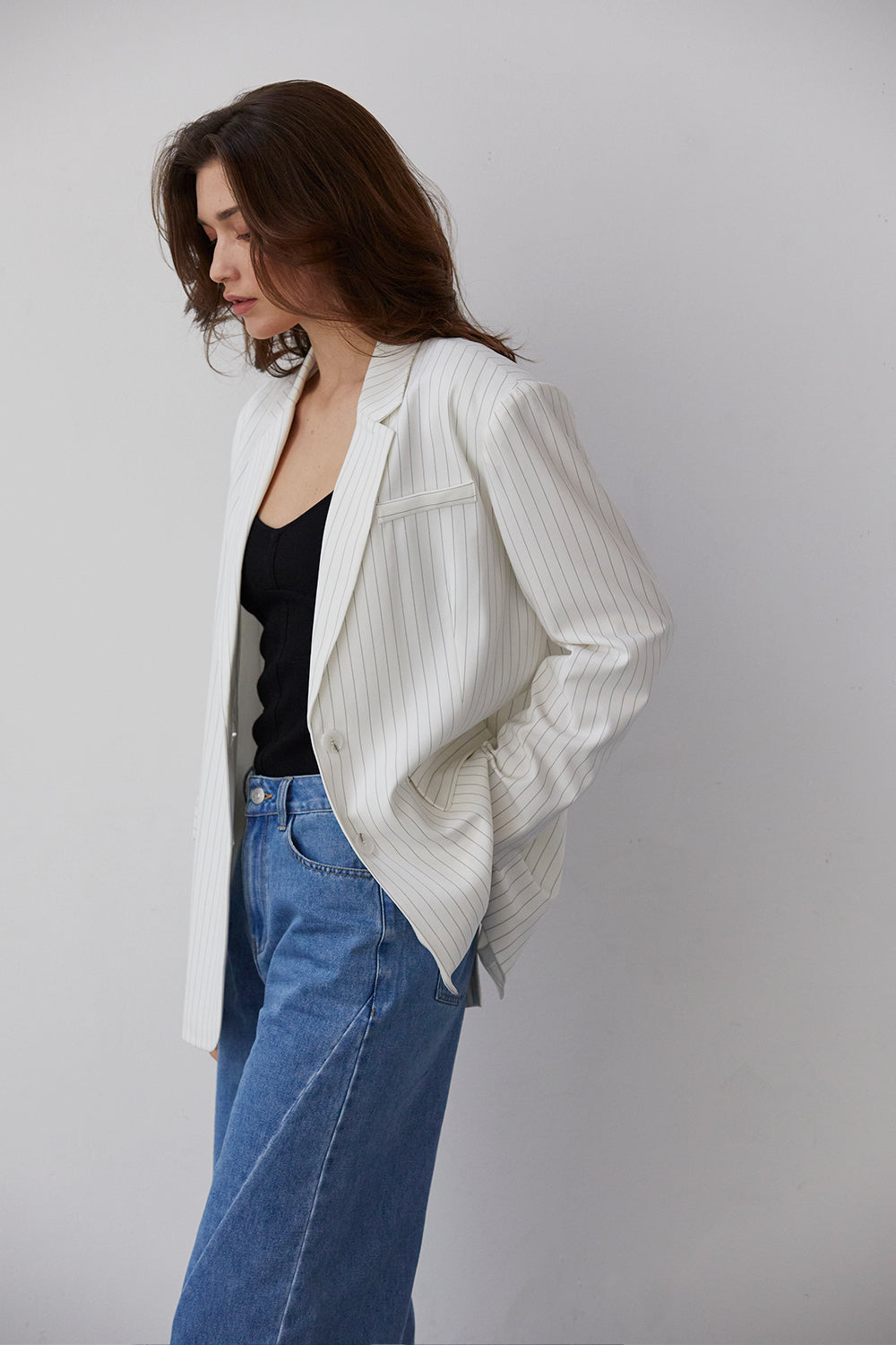 Pinstriped Blazer