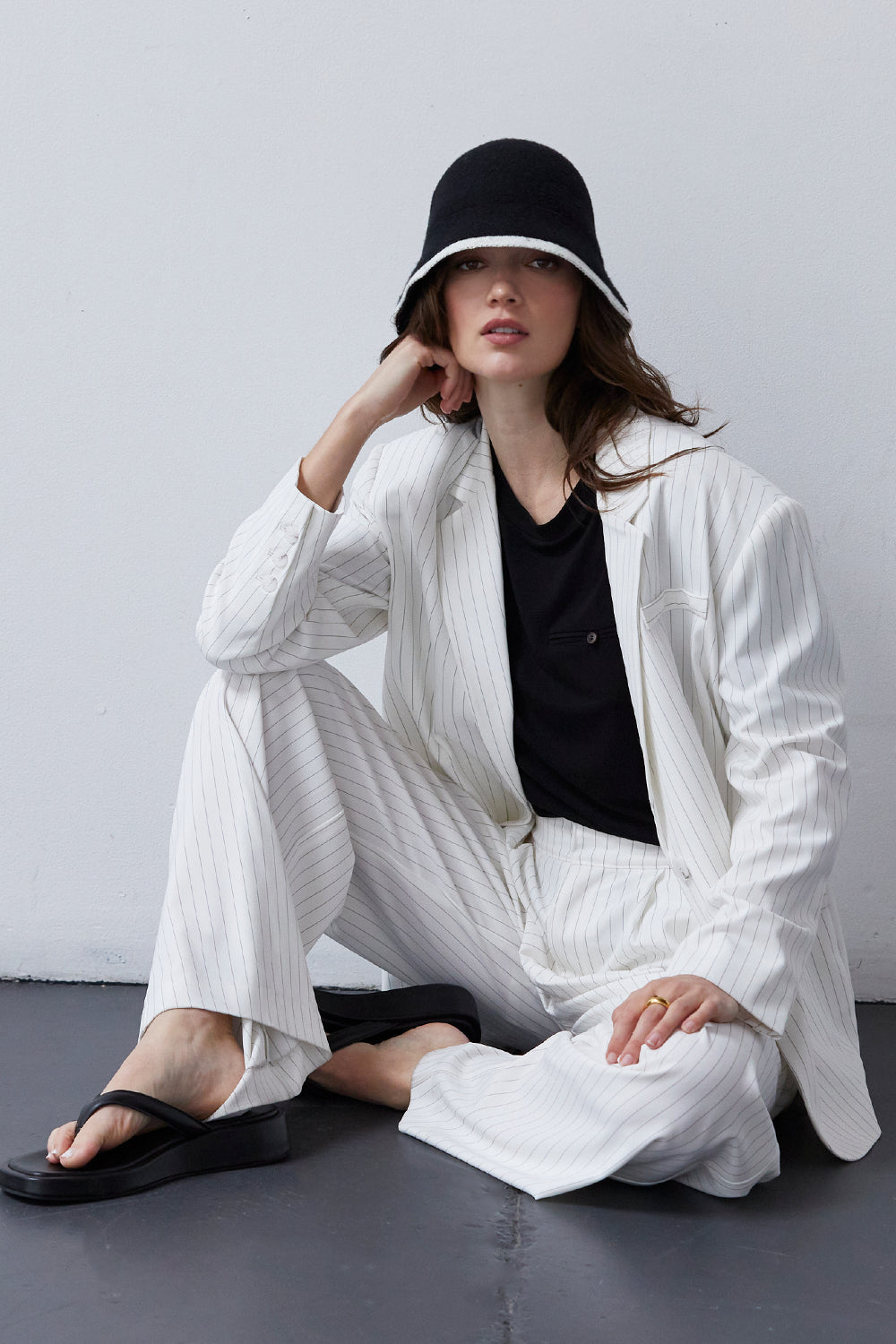 Pinstriped Trousers