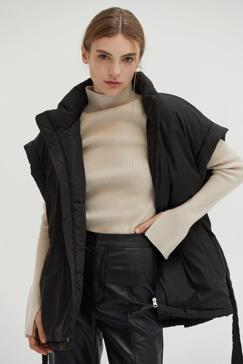 Elliot Mock Neck Puffer Vest
