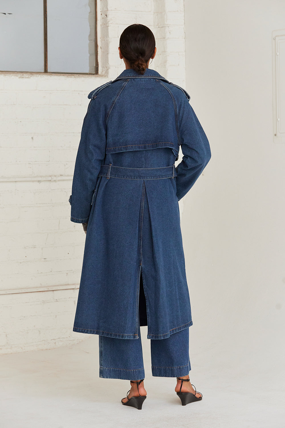 Jaylene Denim Trench Coat