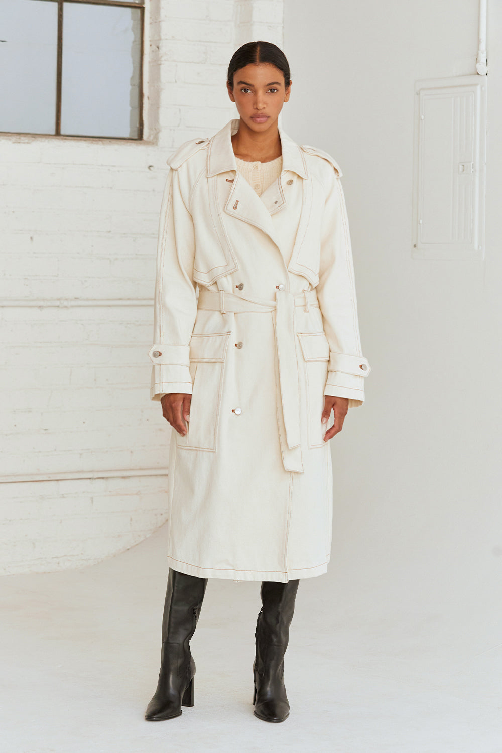 Jacqueline Denim Trench Coat