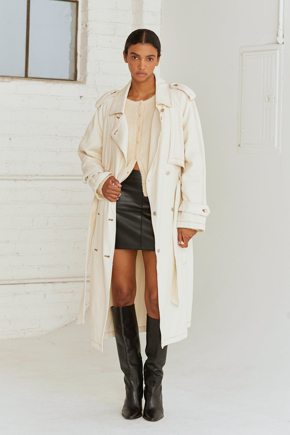 Jacqueline Denim Trench Coat