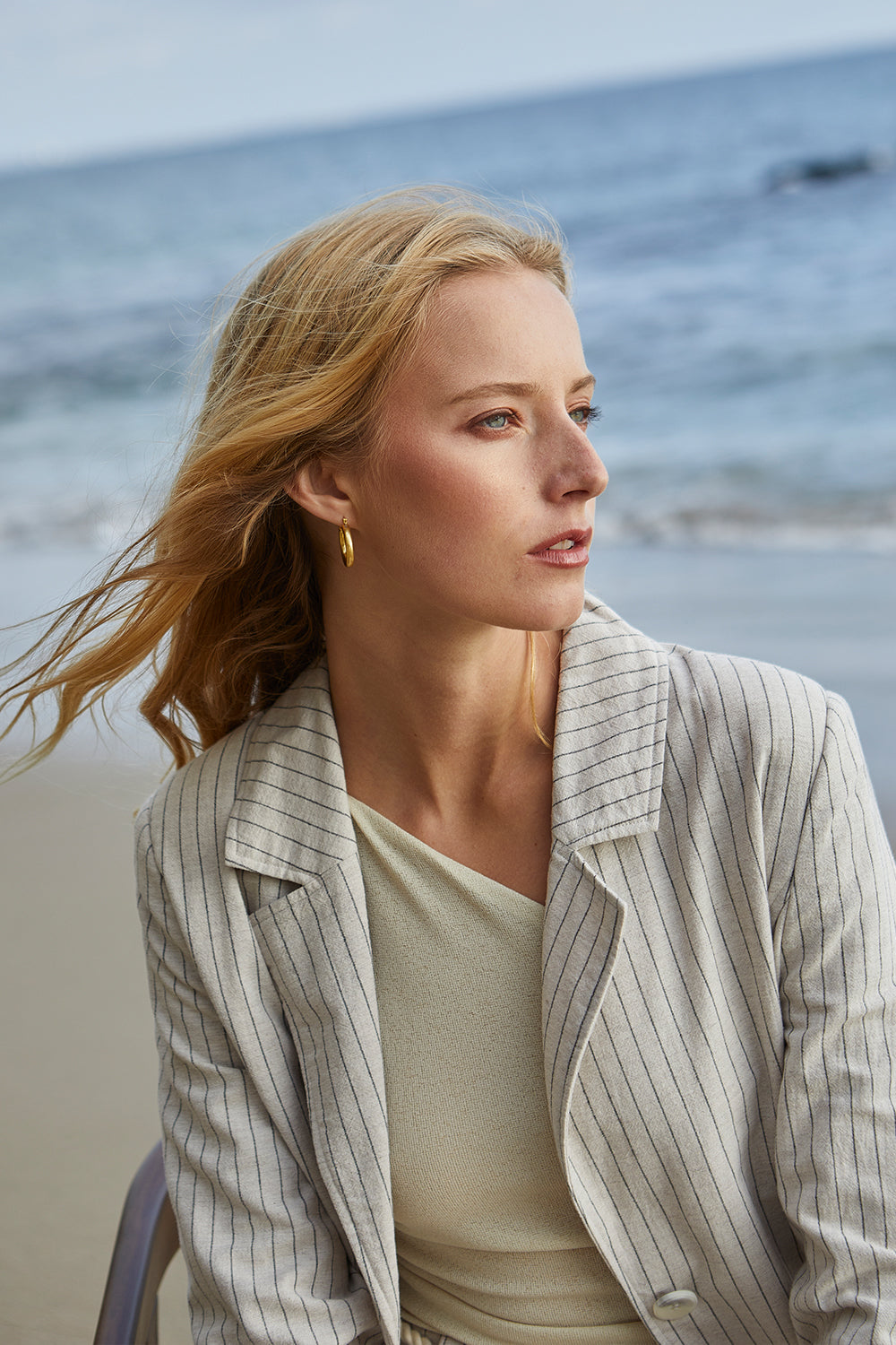 Riley Cotton Stripe Blazer
