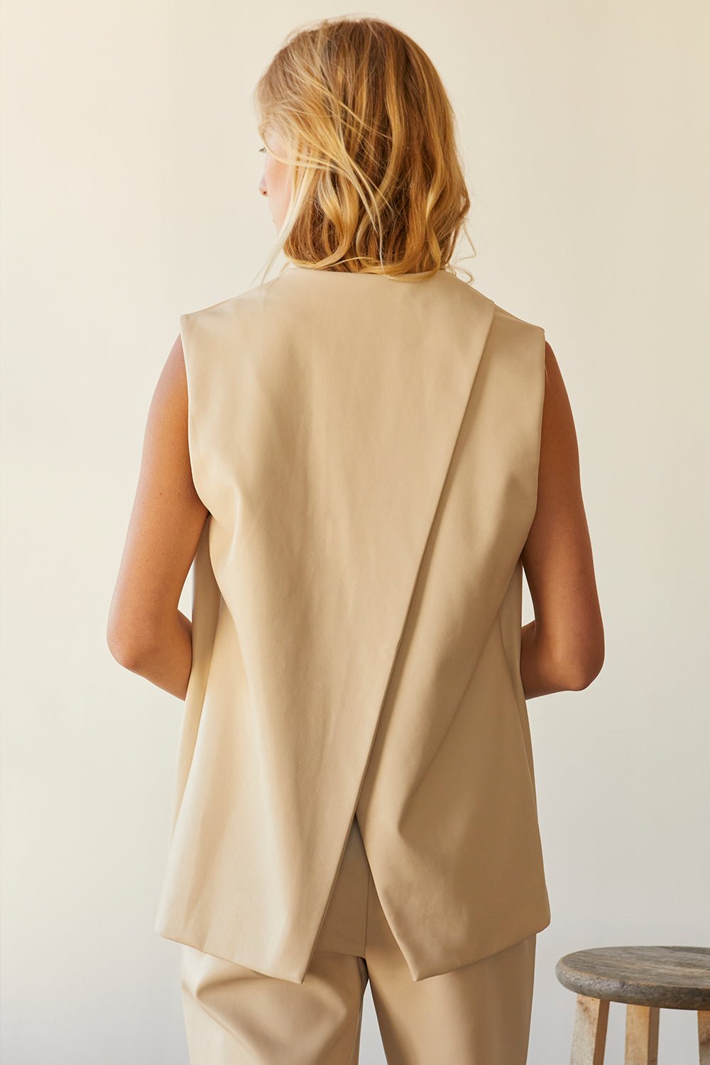 Brooklyn Vegan Leather Vest Jacket