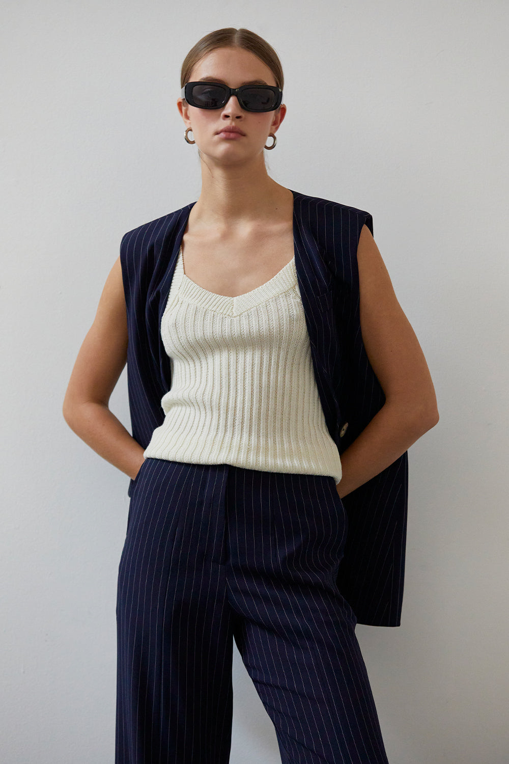Valencia Pinstripe Blazer Vest