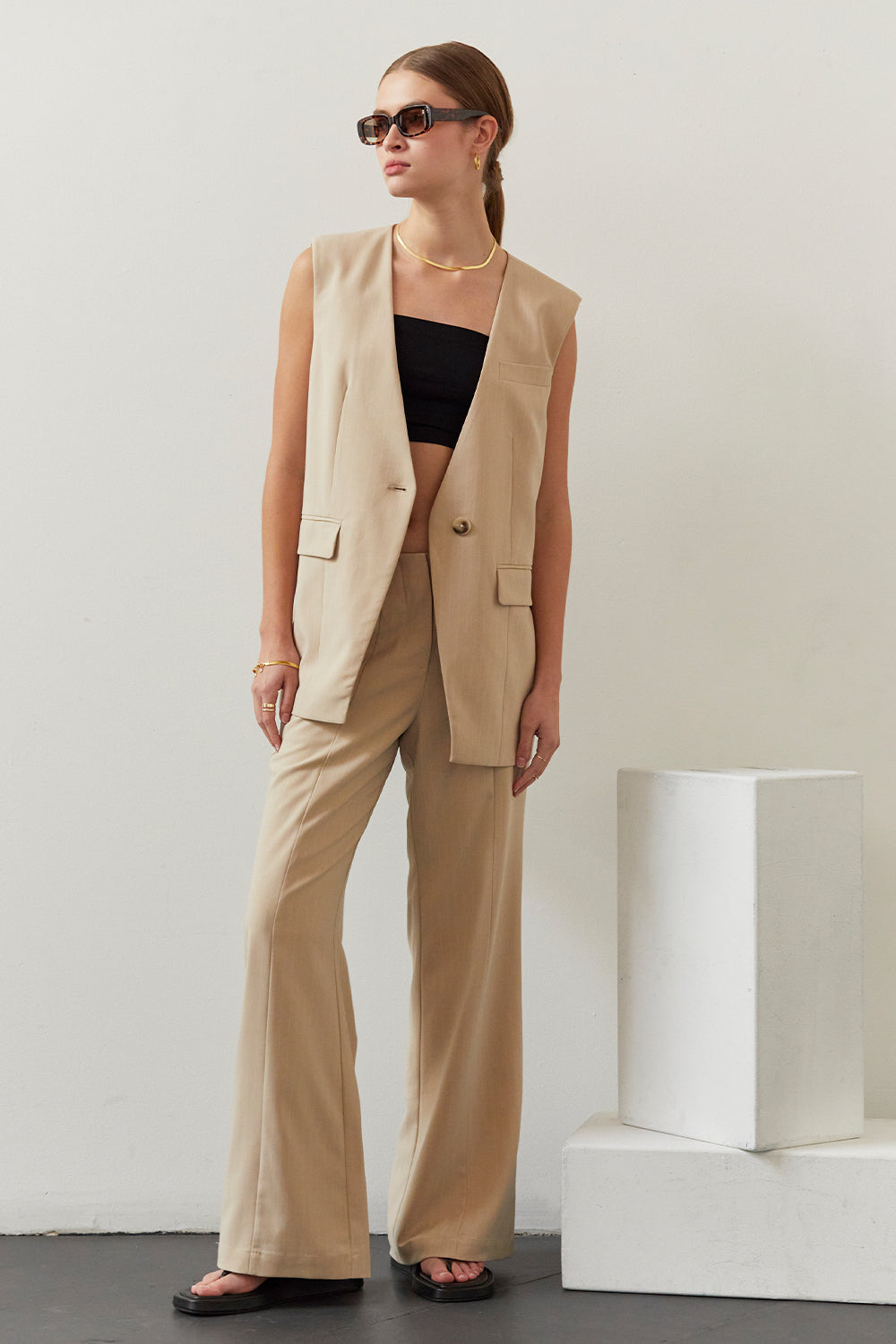 Valencia Pinstripe Blazer Vest