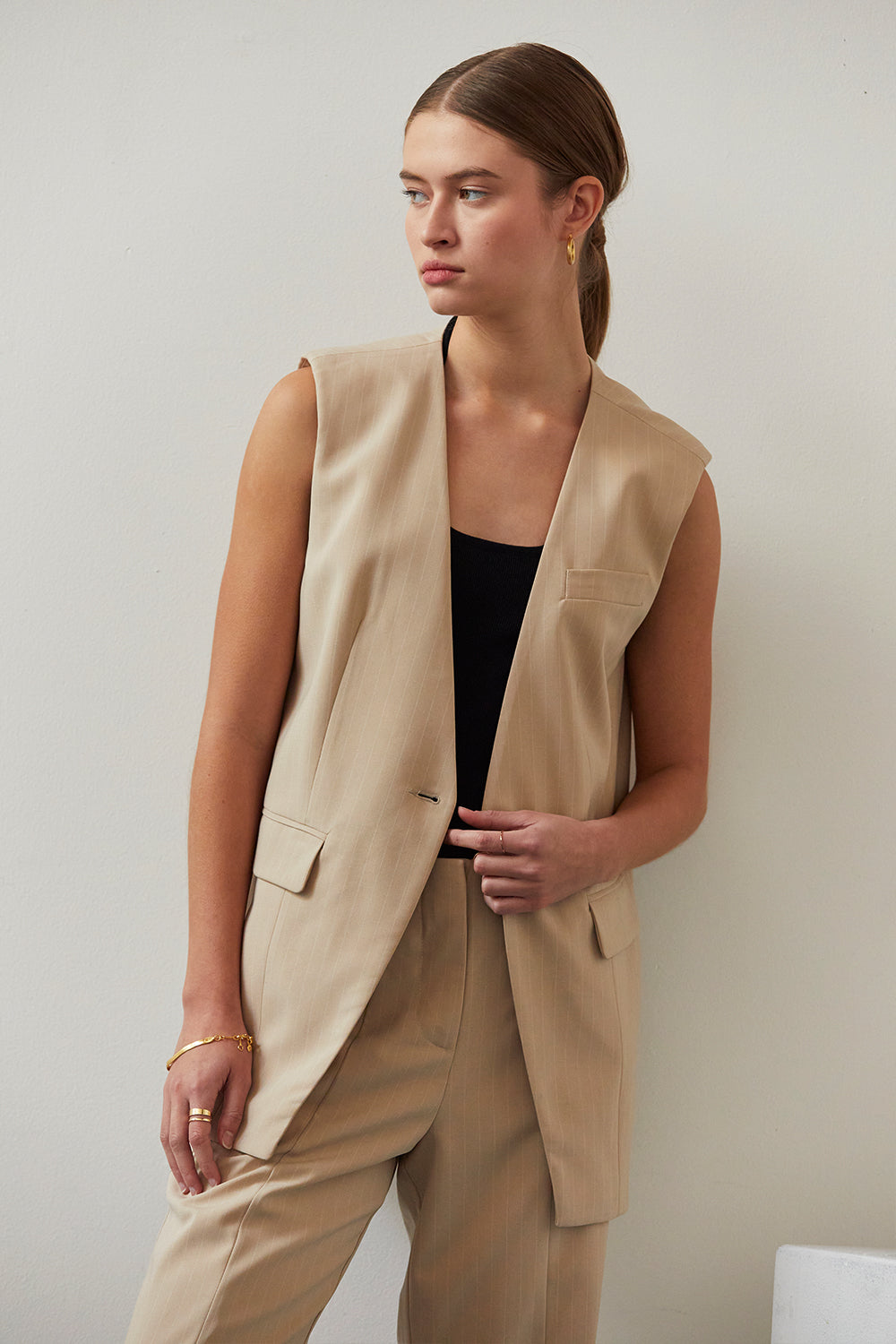 Valencia Pinstripe Blazer Vest
