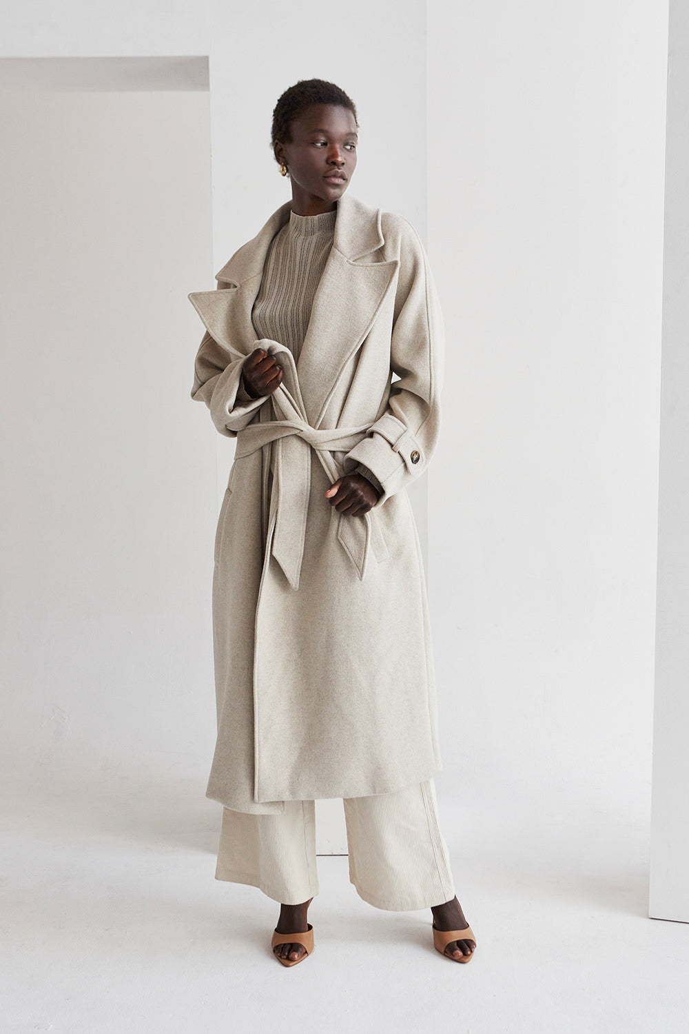 Dakota Wool Blend Wrap Coat