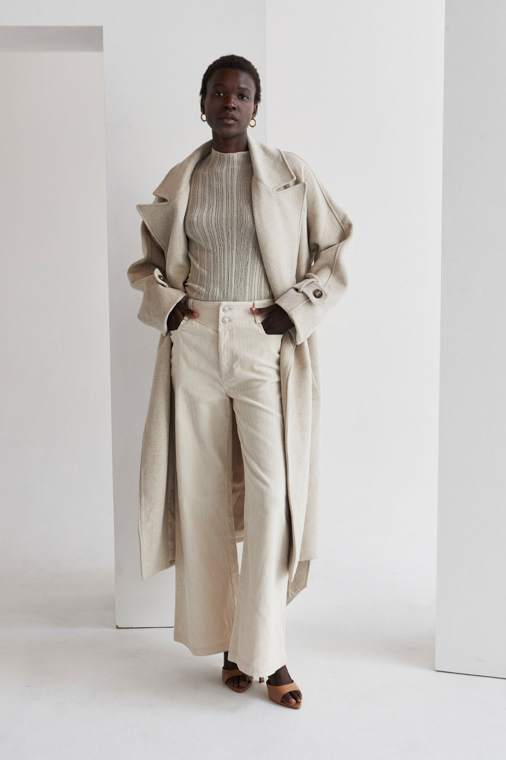 Dakota Wool Blend Wrap Coat