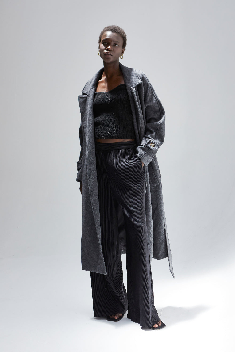 Dakota Wool Blend Wrap Coat