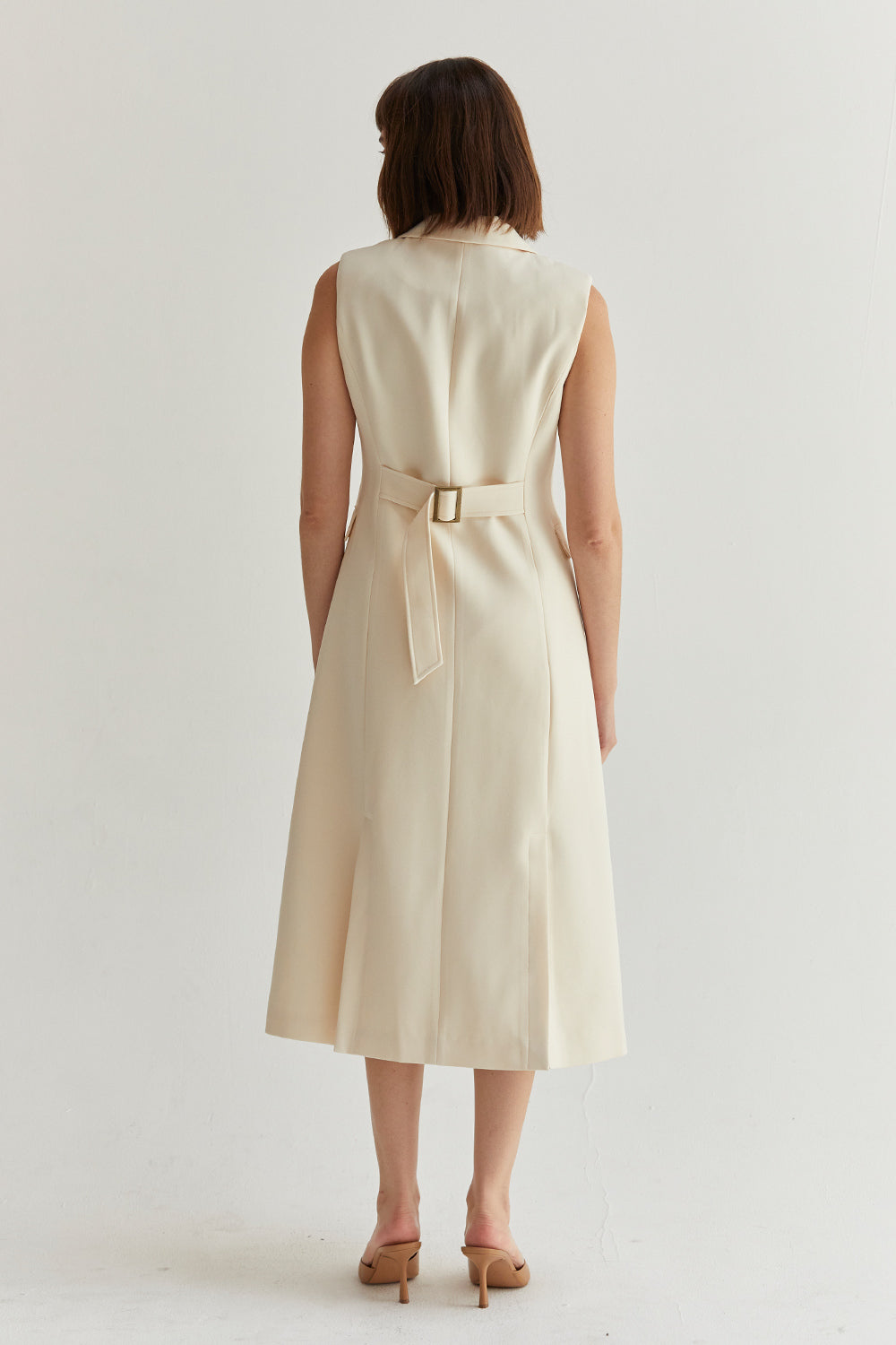 Sasha Sleeveless Long Blazer