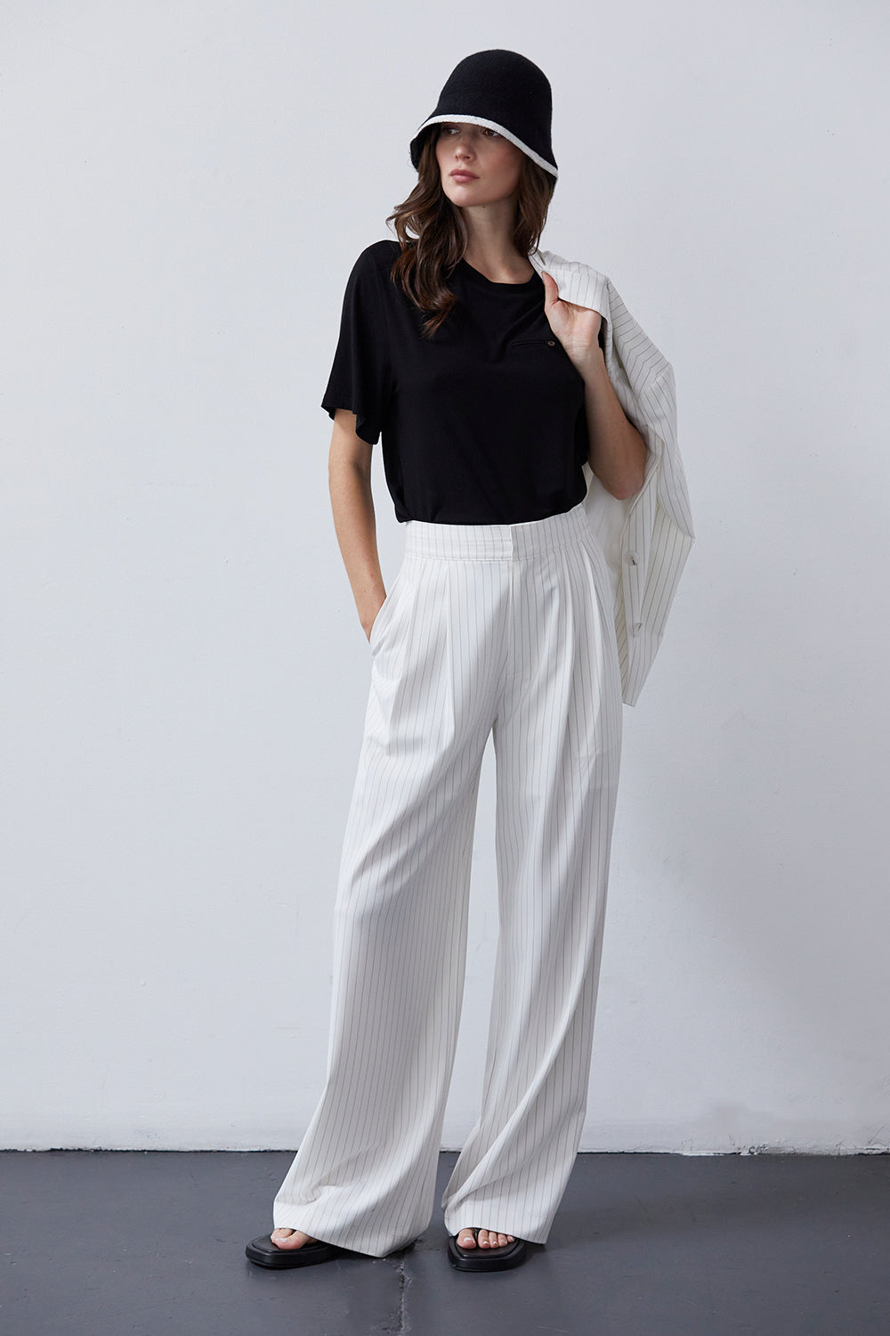 Pinstriped Trousers