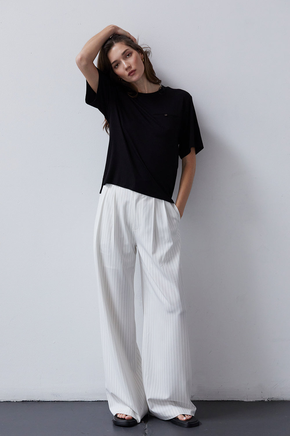 Pinstriped Trousers