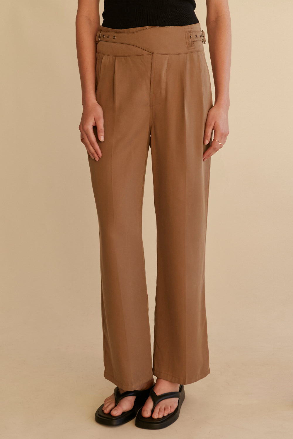 Swan Wide Leg Tencel Trousers