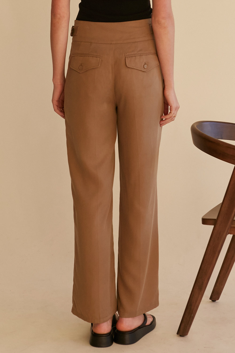Swan Wide Leg Tencel Trousers