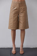 Amanda Vegan Leather Bermuda Shorts