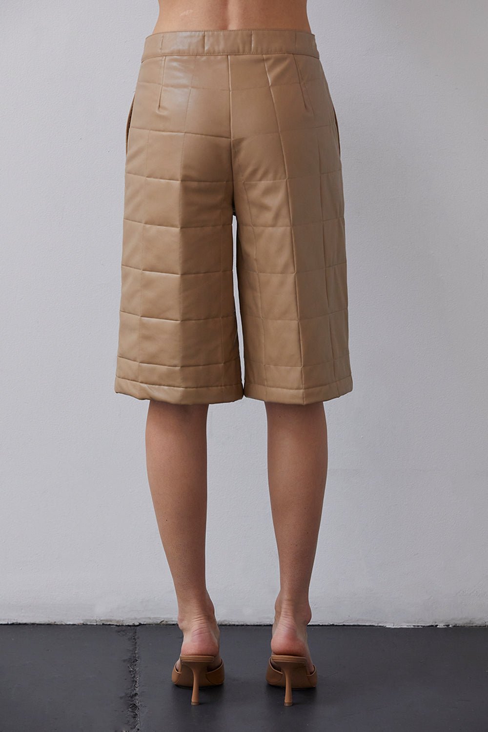 Amanda Vegan Leather Bermuda Shorts