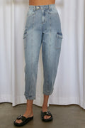 Jenna Denim Cargo Pants