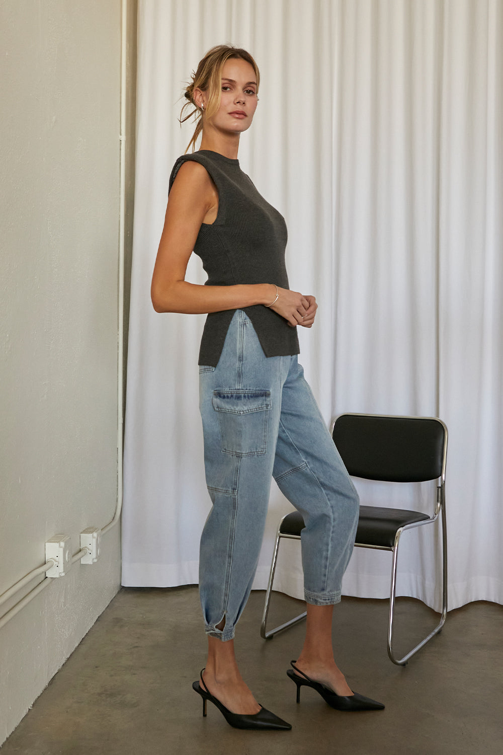 Jenna Denim Cargo Pants